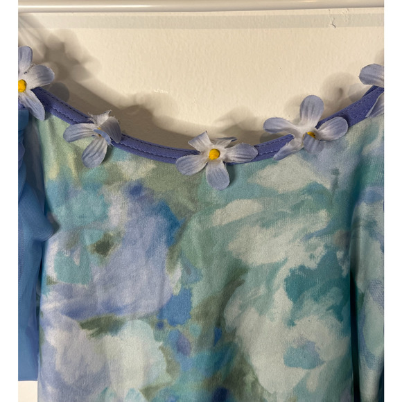 Girls Dress Size Small Blue Fairy Dance Recital Fit and Flair Tutu Ballerina - Picture 3 of 8